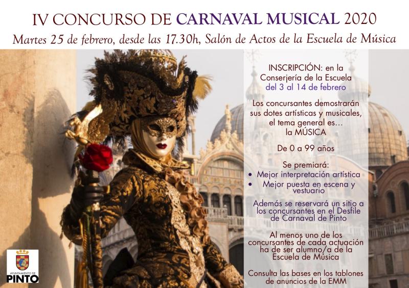Convocatoria IV Concurso de Carnaval Musical de la Escuela de Música
