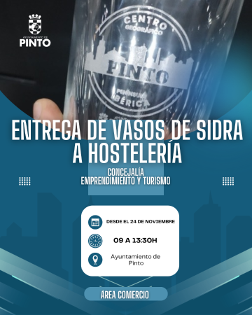 Imagen Pinto reparte 3.000 vasos serigrafiados entre la hostelería local como...