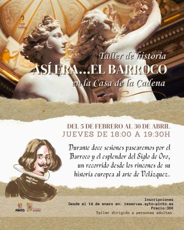 INSCRIPCIONES TALLERES MONOGRÁFICOS: ASÍ ERA EL BARROCO