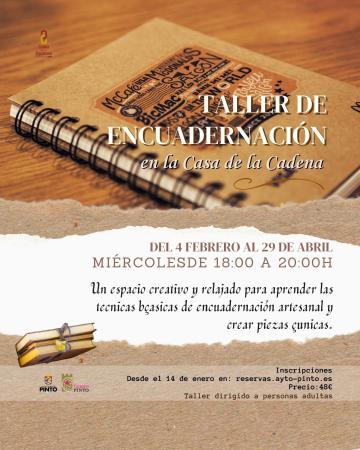 INSCRIPCIONES TALLERES MONOGRÁFICOS: ENCUADERNACIÓN