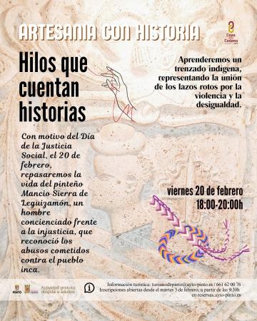 Artesanía con historia: hilos que cuentan la historia.